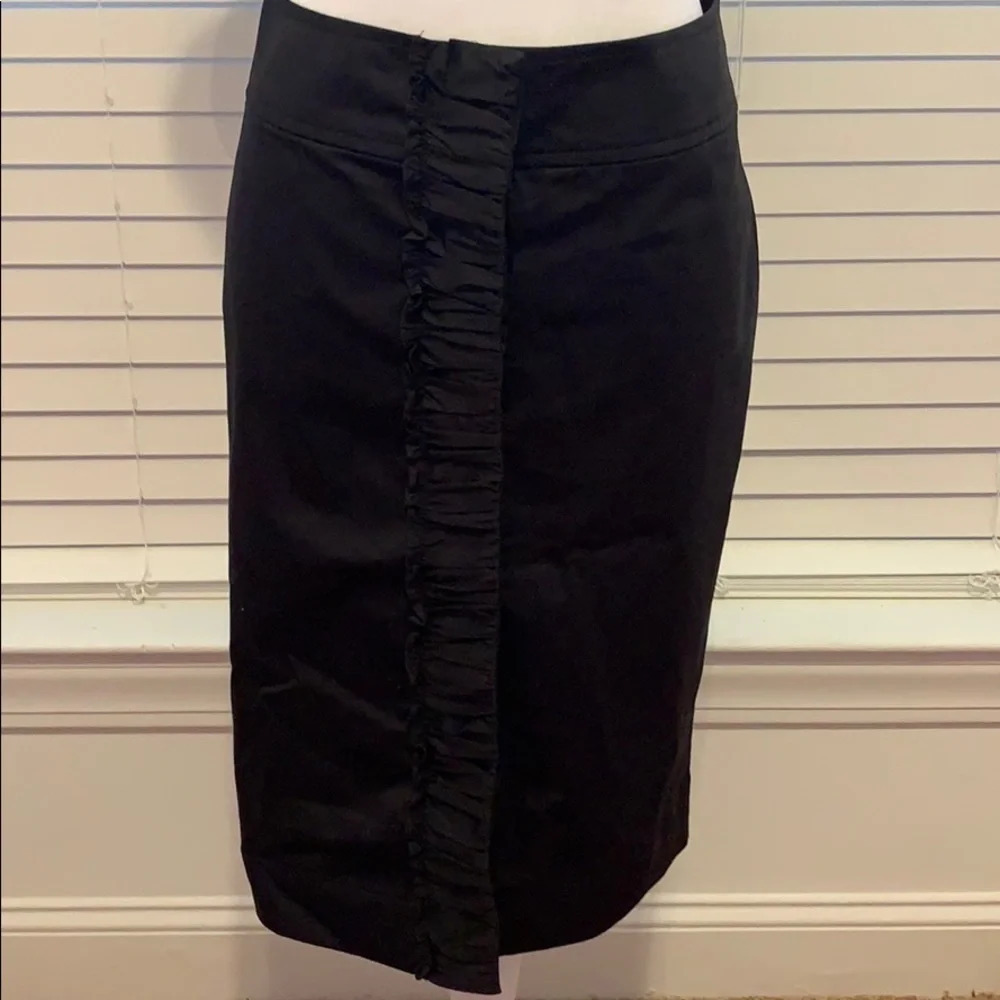 Talbots Black Ruched Front Skirt size 12